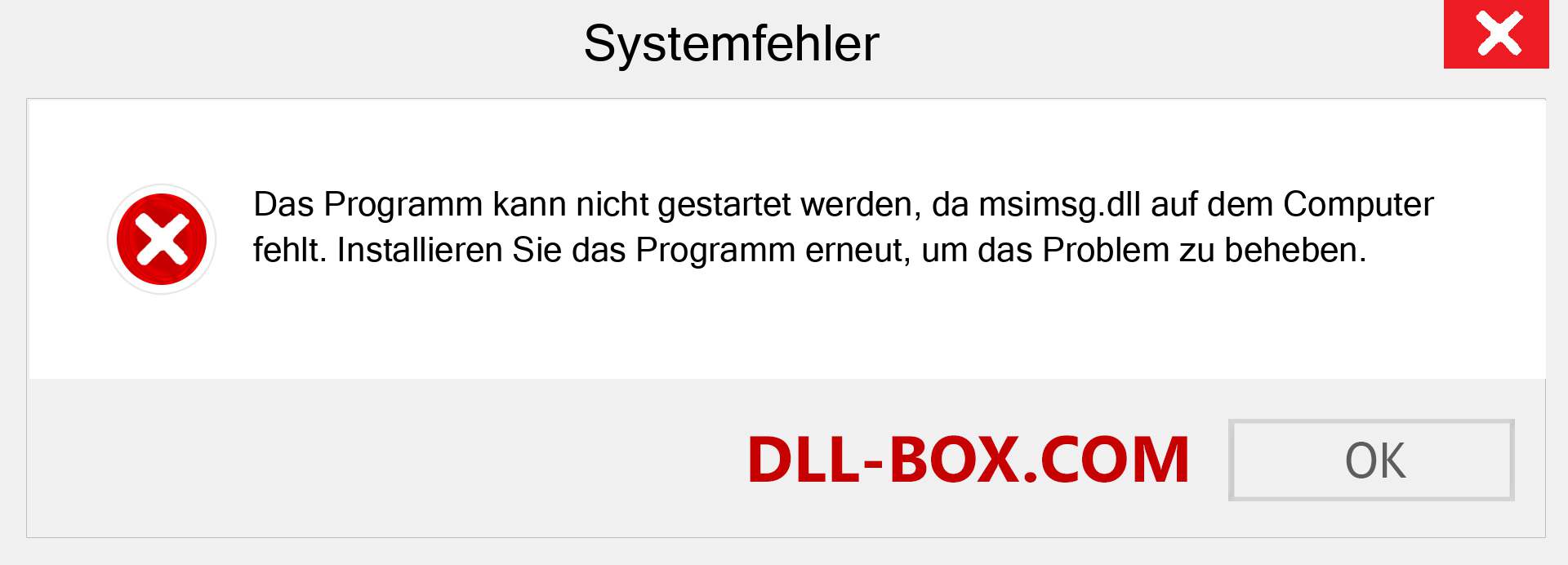 msimsg.dll-Datei fehlt?. Download für Windows 7, 8, 10 - Fix msimsg dll Missing Error unter Windows, Fotos, Bildern