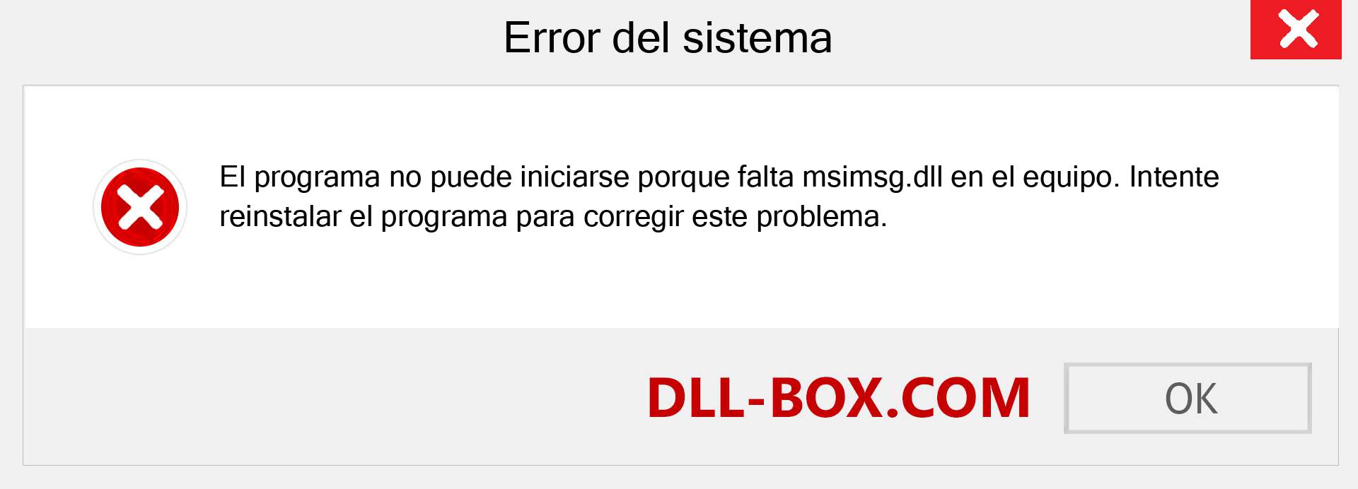 ¿Falta el archivo msimsg.dll ?. Descargar para Windows 7, 8, 10 - Corregir msimsg dll Missing Error en Windows, fotos, imágenes