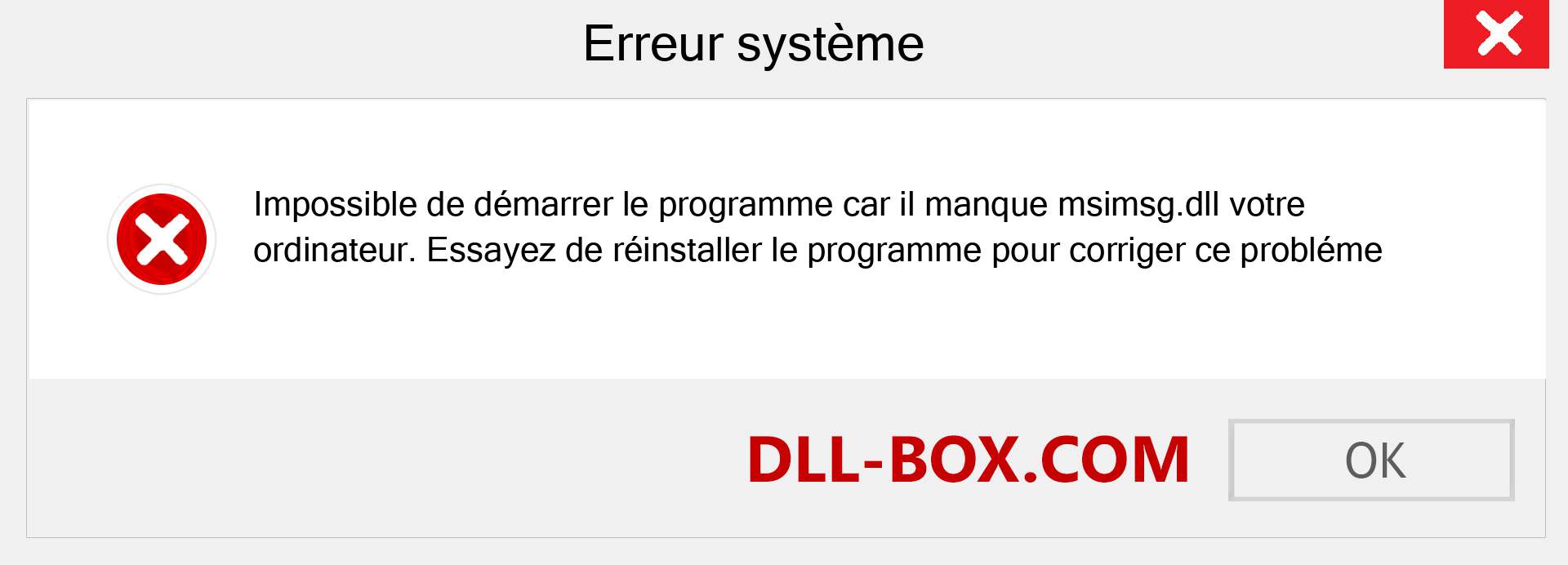 Le fichier msimsg.dll est manquant ?. Télécharger pour Windows 7, 8, 10 - Correction de l'erreur manquante msimsg dll sur Windows, photos, images